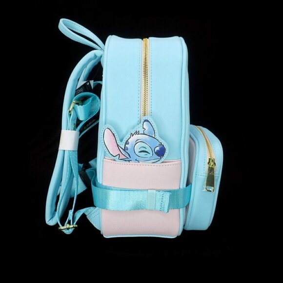 Disney Lilo & Stitch Series Angel & Stitch 2-in-1 Mini Backpack Fanny Bag Set - Picture 4 of 4